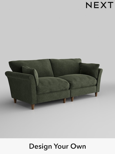 Boucle Chenille/Dark Moss Green Hartley Relaxed Sit (H34267) | £1,375