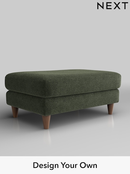 Boucle Chenille/Dark Moss Green Hartley Highback Relaxed Sit (H34268) | £425