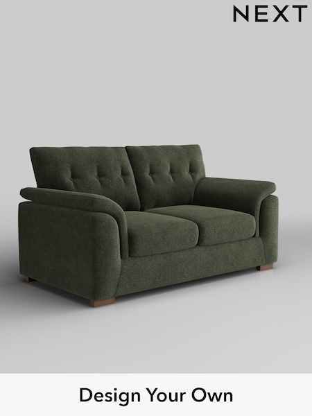Boucle Chenille/Dark Moss Green Hayden Buttoned Back (H34269) | £1,125