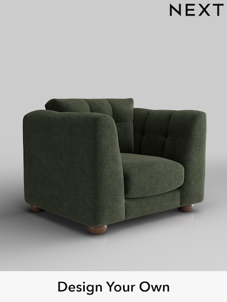Boucle Chenille/Dark Moss Green Jasmine (H34270) | £1,075