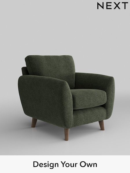 Boucle Chenille/Dark Moss Green Wilson (H34271) | £550