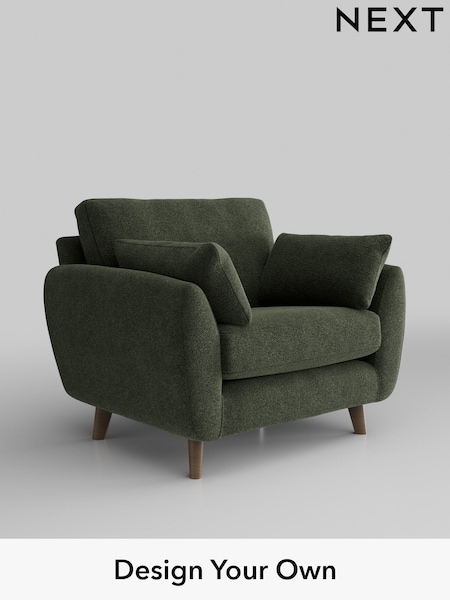 Boucle Chenille/Dark Moss Green Wilson (H34271) | £650