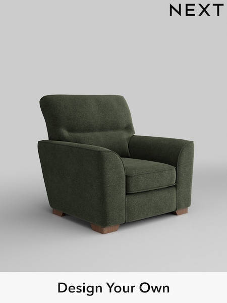 Boucle Chenille/Dark Moss Green Stamford Highback (H34272) | £799
