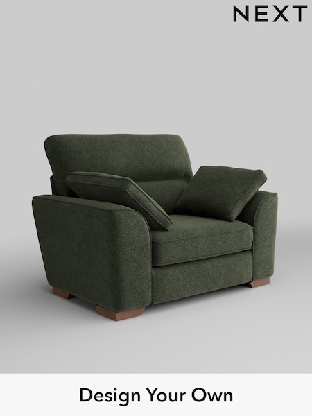 Boucle Chenille/Dark Moss Green Stamford Highback (H34272) | £899