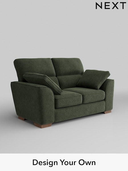 Boucle Chenille/Dark Moss Green Stamford Highback (H34272) | £1,099