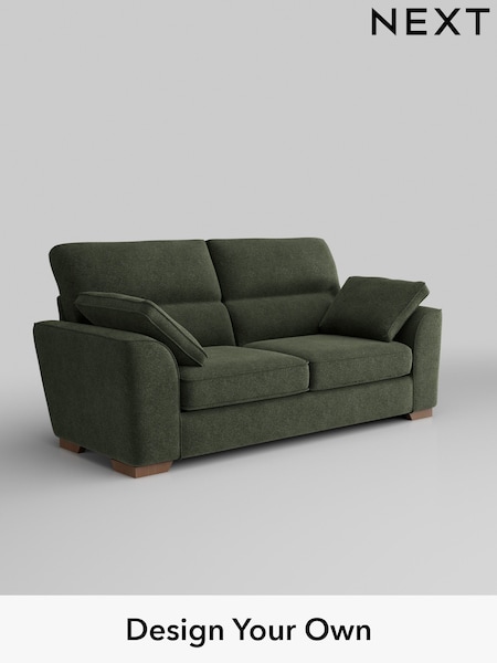 Boucle Chenille/Dark Moss Green Stamford Highback (H34272) | £1,299