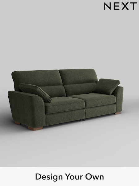 Boucle Chenille/Dark Moss Green Stamford Highback (H34272) | £1,399