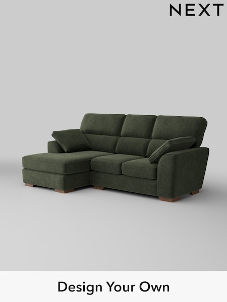 Boucle Chenille/Dark Moss Green Stamford Highback (H34272) | £2,025