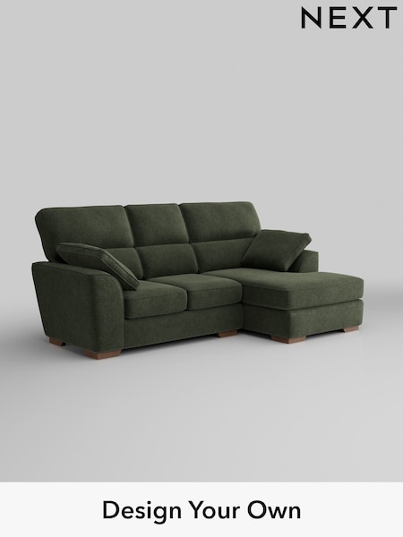 Boucle Chenille/Dark Moss Green Stamford Highback (H34272) | £2,025
