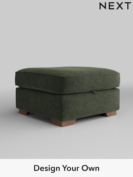 Boucle Chenille/Dark Moss Green Stamford Buttoned Back (H34275) | £499