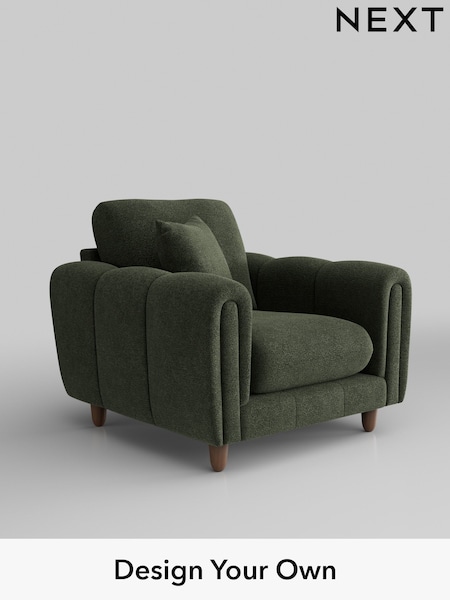 Boucle Chenille/Dark Moss Green Odella (H34276) | £875