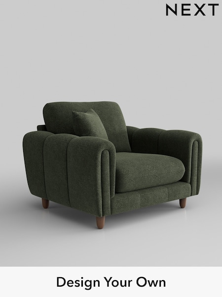 Boucle Chenille/Dark Moss Green Odella (H34276) | £975