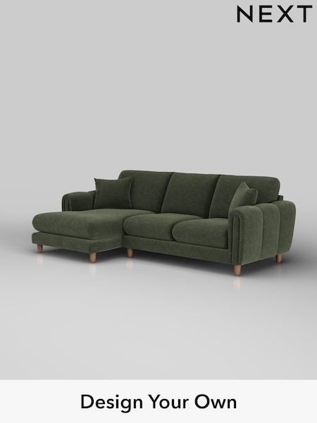 Boucle Chenille/Dark Moss Green Odella (H34276) | £1,950