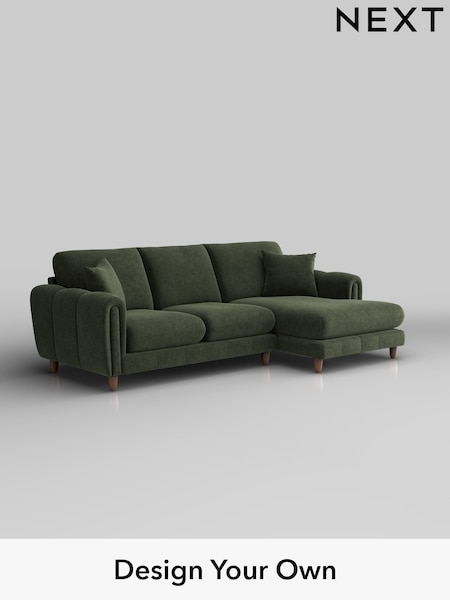 Boucle Chenille/Dark Moss Green Odella (H34276) | £1,950