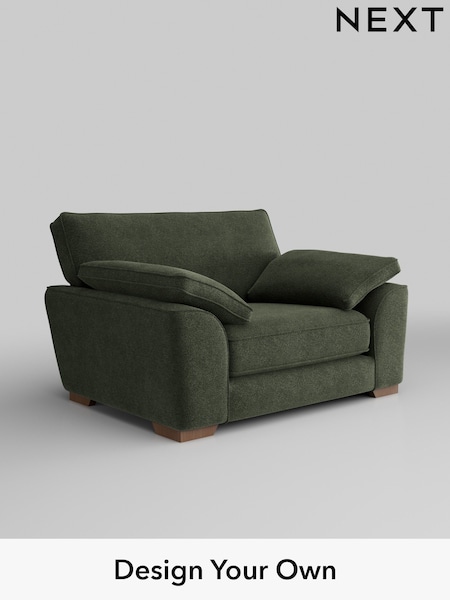 Boucle Chenille/Dark Moss Green Stamford Grand Relaxed Sit (H34277) | £1,299