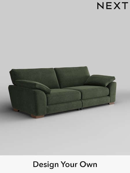 Boucle Chenille/Dark Moss Green Stamford Grand Relaxed Sit (H34277) | £1,799