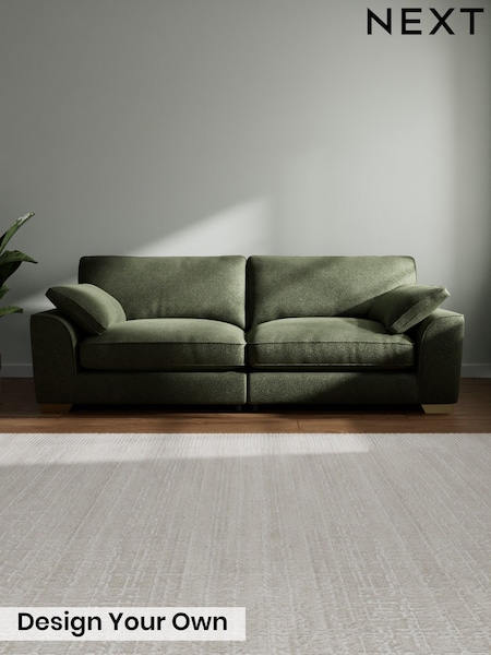Boucle Chenille/Dark Moss Green Stamford Grand Relaxed Sit (H34277) | £1,799