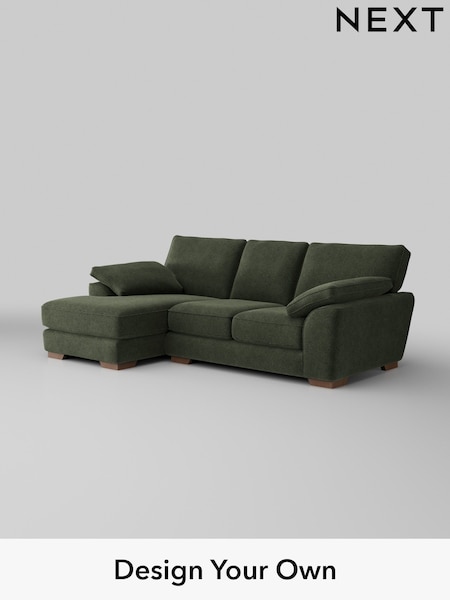 Boucle Chenille/Dark Moss Green Stamford Grand Relaxed Sit (H34277) | £2,275