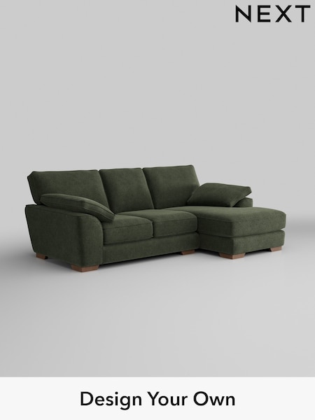 Boucle Chenille/Dark Moss Green Stamford Grand Relaxed Sit (H34277) | £2,275