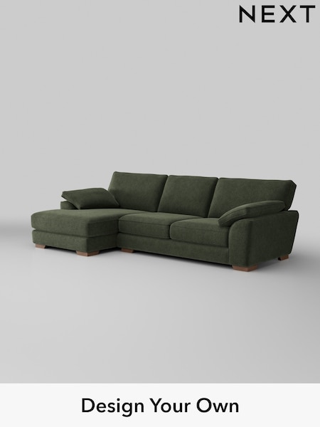 Boucle Chenille/Dark Moss Green Stamford Grand Relaxed Sit (H34277) | £2,550