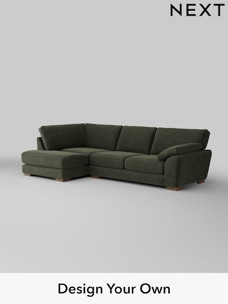 Boucle Chenille/Dark Moss Green Stamford Grand Relaxed Sit (H34277) | £2,525