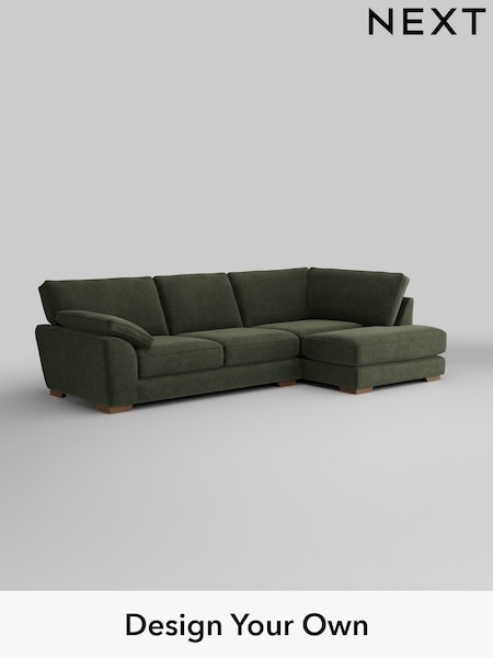 Boucle Chenille/Dark Moss Green Stamford Grand Relaxed Sit (H34277) | £2,525