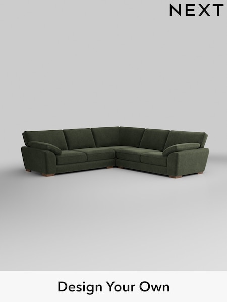 Boucle Chenille/Dark Moss Green Stamford Grand Relaxed Sit (H34277) | £3,025