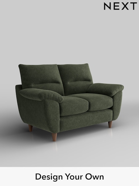 Boucle Chenille/Dark Moss Green Elliot Highback (H34281) | £975