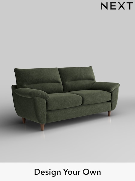 Boucle Chenille/Dark Moss Green Elliot Highback (H34281) | £1,175