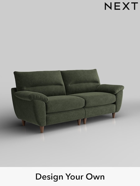 Boucle Chenille/Dark Moss Green Elliot Highback (H34281) | £1,275