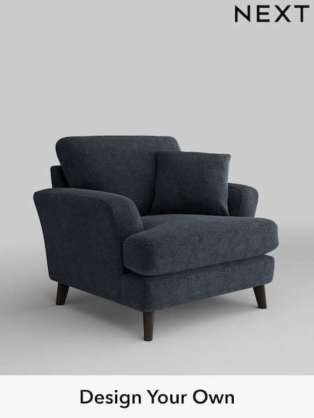 Boucle Chenille/Dark Slate Blue Conway Relaxed Sit (H34282) | £875