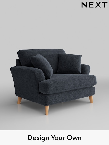 Boucle Chenille/Dark Slate Blue Conway Relaxed Sit (H34282) | £975