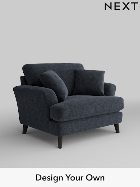 Boucle Chenille/Dark Slate Blue Conway Relaxed Sit (H34282) | £975