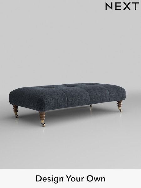 Boucle Chenille/Dark Slate Blue Erin Buttoned Back Deep Relaxed Sit (H34285) | £499