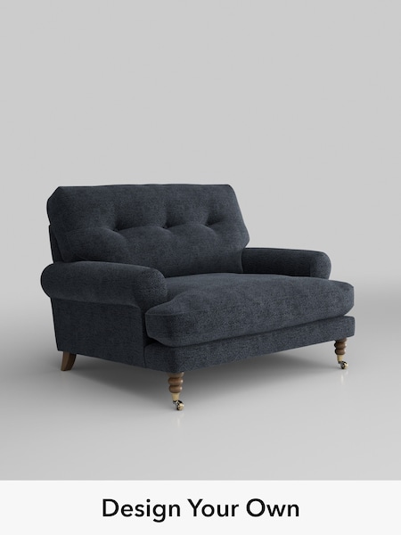 Boucle Chenille/Dark Slate Blue Erin Buttoned Back Deep Relaxed Sit (H34285) | £1,025