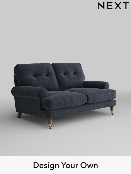 Boucle Chenille/Dark Slate Blue Erin Buttoned Back Deep Relaxed Sit (H34285) | £1,225