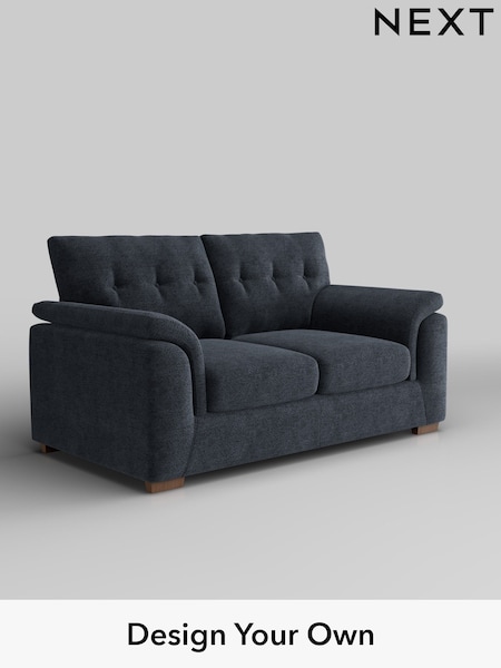 Boucle Chenille/Dark Slate Blue Hayden Buttoned Back (H34286) | £1,125