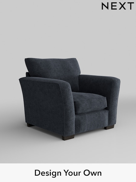 Boucle Chenille/Dark Slate Blue Heath Highback (H34287) | £750