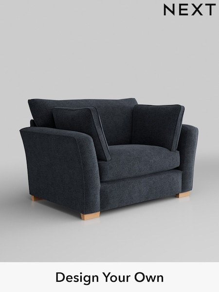 Boucle Chenille/Dark Slate Blue Heath Highback (H34287) | £850