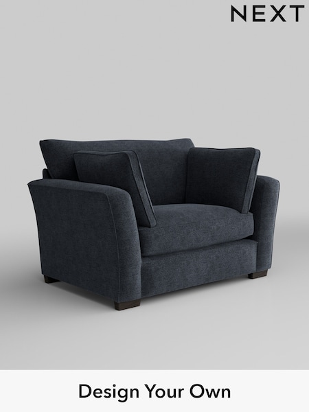Boucle Chenille/Dark Slate Blue Heath Highback (H34287) | £850
