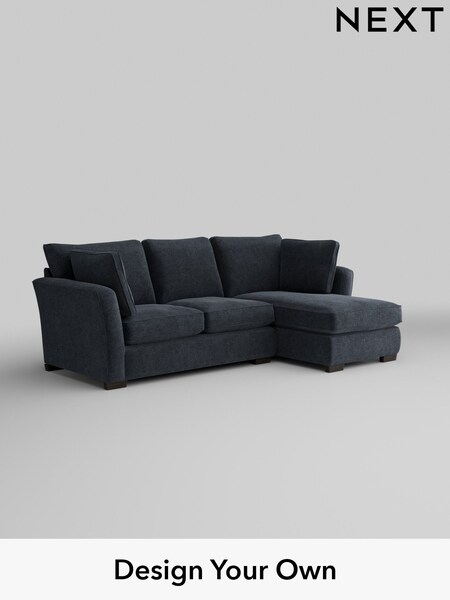 Boucle Chenille/Dark Slate Blue Heath Highback (H34287) | £1,899