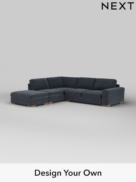 Boucle Chenille/Dark Slate Blue Houghton Deep Sit (H34288) | £2,599