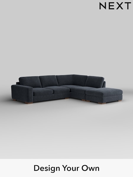 Boucle Chenille/Dark Slate Blue Houghton Deep Sit (H34288) | £2,599