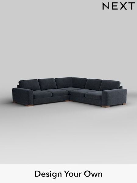 Boucle Chenille/Dark Slate Blue Houghton Deep Sit (H34288) | £2,875