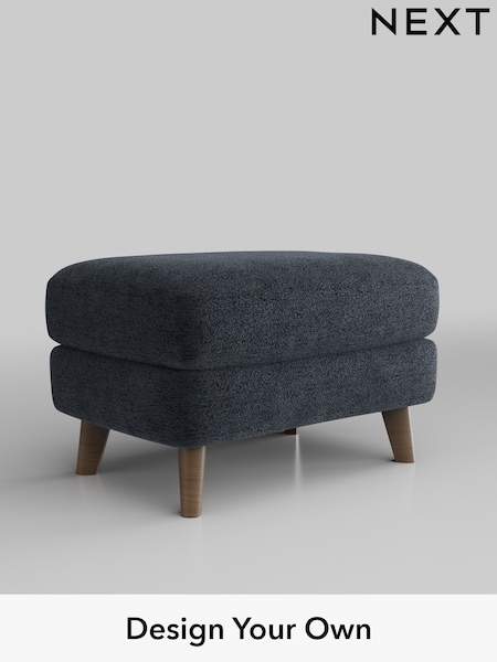 Boucle Chenille/Dark Slate Blue Parker Buttoned Back (H34291) | £425