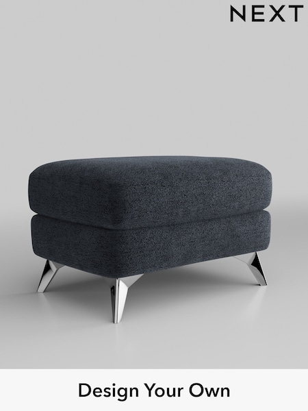 Boucle Chenille/Dark Slate Blue Parker Buttoned Back (H34291) | £425