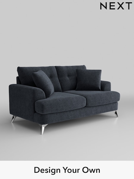 Boucle Chenille/Dark Slate Blue Parker Buttoned Back (H34291) | £1,325