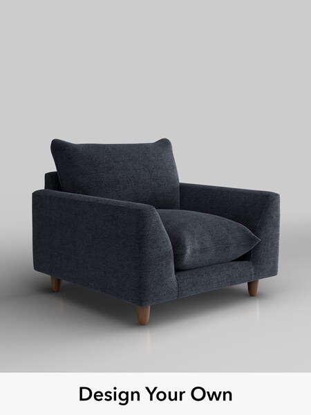 Boucle Chenille/Dark Slate Blue Noa Deep Relaxed Sit (H34297) | £875