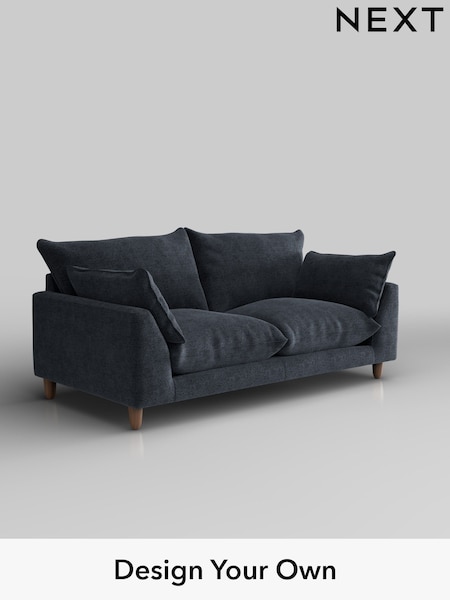 Boucle Chenille/Dark Slate Blue Noa Deep Relaxed Sit (H34297) | £1,175
