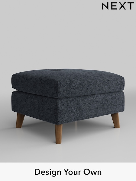 Boucle Chenille/Dark Slate Blue Wilson Buttoned Back (H34300) | £350
